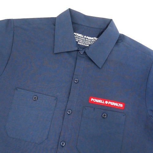 POWELL PERALTA SHORT SLEEVE SHIRTS パウエルペラルタ 半袖シャツ WINGED RIPPER WORK NAVY スケートボード スケボー 2