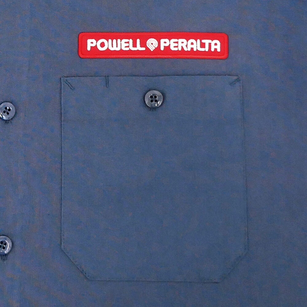 POWELL PERALTA SHORT SLEEVE SHIRTS パウエルペラルタ 半袖シャツ WINGED RIPPER WORK NAVY スケートボード スケボー 3