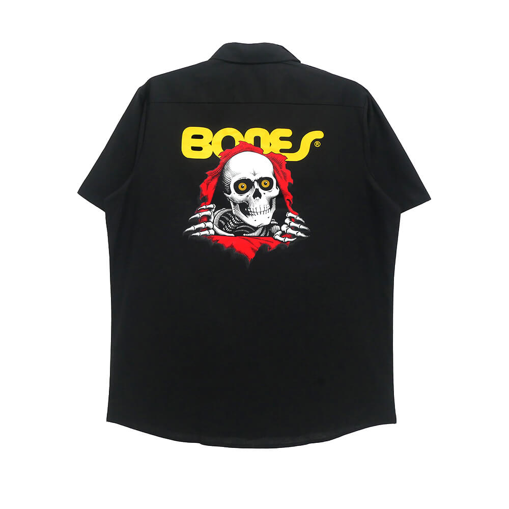 POWELL PERALTA SHORT SLEEVE SHIRTS パウエルペラルタ 半袖シャツ RIPPER WORK BLACK スケートボード スケボー 