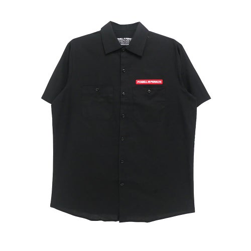 POWELL PERALTA SHORT SLEEVE SHIRTS パウエルペラルタ 半袖シャツ RIPPER WORK BLACK スケートボード スケボー 1