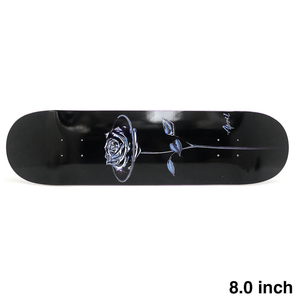 APRIL DECK エイプリル デッキ TEAM CHROME ROSE BLACK 8.0 スケートボード スケボー 1