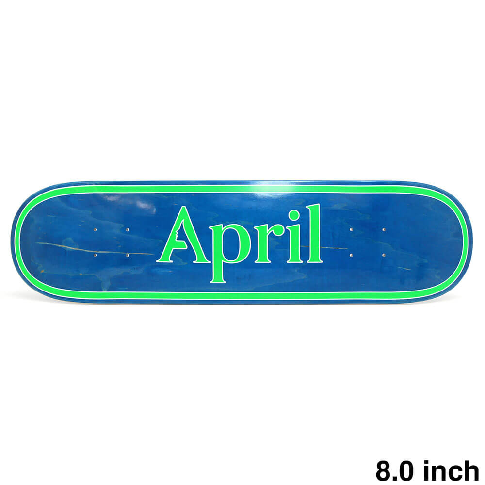 APRIL DECK エイプリル デッキ TEAM OG LOGO BLUE GREEN 8.0 スケートボード スケボー 1