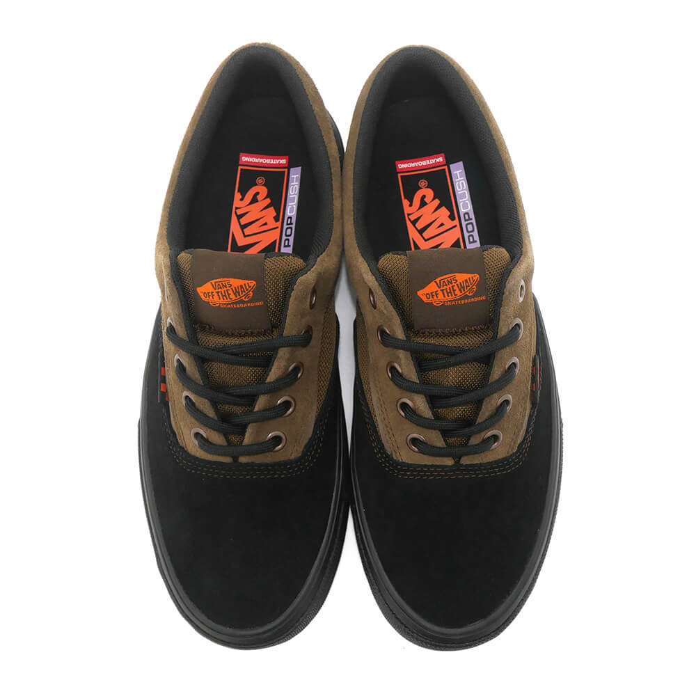 VANS SHOES バンズ シューズ スニーカー SKATE ERA WAFFLECUP BLACK/BROWN（US企画） スケートボード スケボー 2