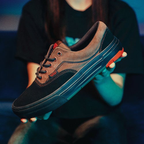 VANS SHOES バンズ シューズ スニーカー SKATE ERA WAFFLECUP BLACK/BROWN（US企画） スケートボード スケボー 9