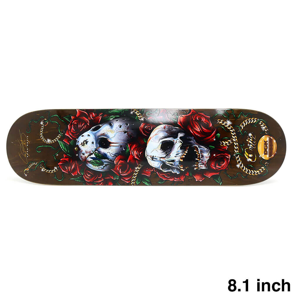 DGK DECK ディージーケー デッキ CHAZ ORTIZ LOS MUERTOS BROWN STAIN 8.1 スケートボード スケボー 1