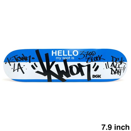 DGK DECK ディージーケー デッキ TEAM HELLO MY SPOT IS JKWON 7.9 スケートボード スケボー 1