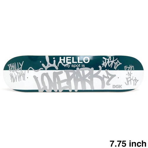 DGK DECK ディージーケー デッキ TEAM HELLO MY SPOT IS LOVE PARK 7.75 スケートボード スケボー 1