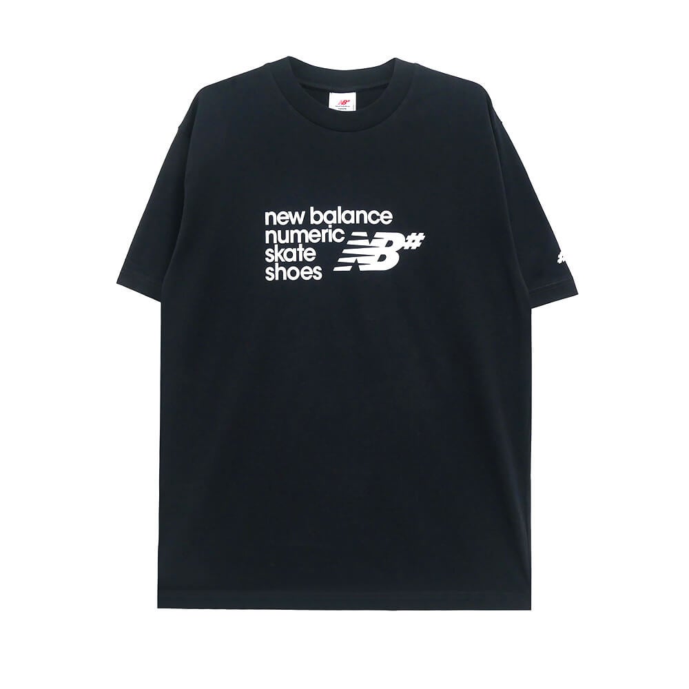 NEW BALANCE NUMERIC T-SHIRT ニューバランス ヌメリック Tシャツ STACKED GRAPHIC BLACK スケートボード スケボー 