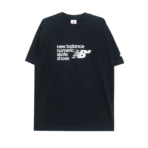 NEW BALANCE NUMERIC T-SHIRT ニューバランス ヌメリック Tシャツ STACKED GRAPHIC BLACK スケートボード スケボー 
