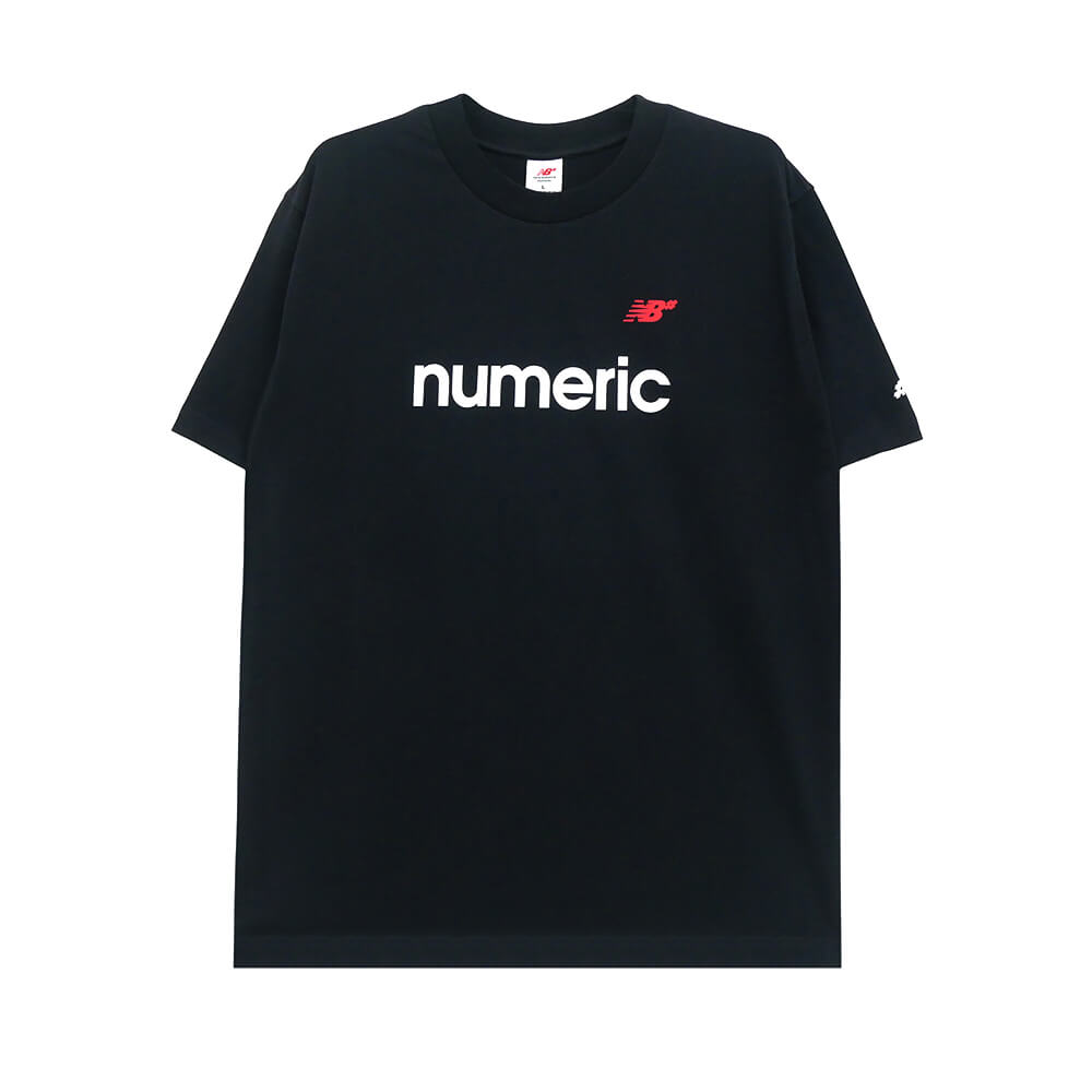 NEW BALANCE NUMERIC T-SHIRT ニューバランス ヌメリック Tシャツ LINEAR LOGO BLACK スケートボード スケボー 