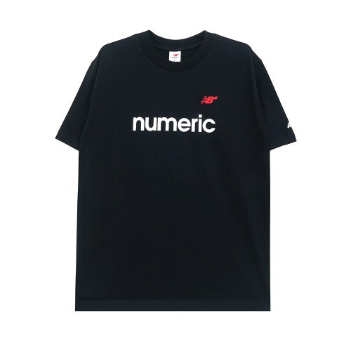 NEW BALANCE NUMERIC T-SHIRT ニューバランス ヌメリック Tシャツ LINEAR LOGO BLACK スケートボード スケボー 