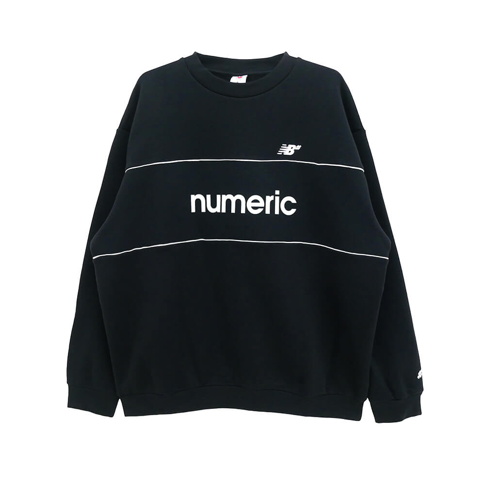 NEW BALANCE NUMERIC CREW SWEAT ニューバランス ヌメリック トレーナー TEAM CREW BLACK スケートボード スケボー 