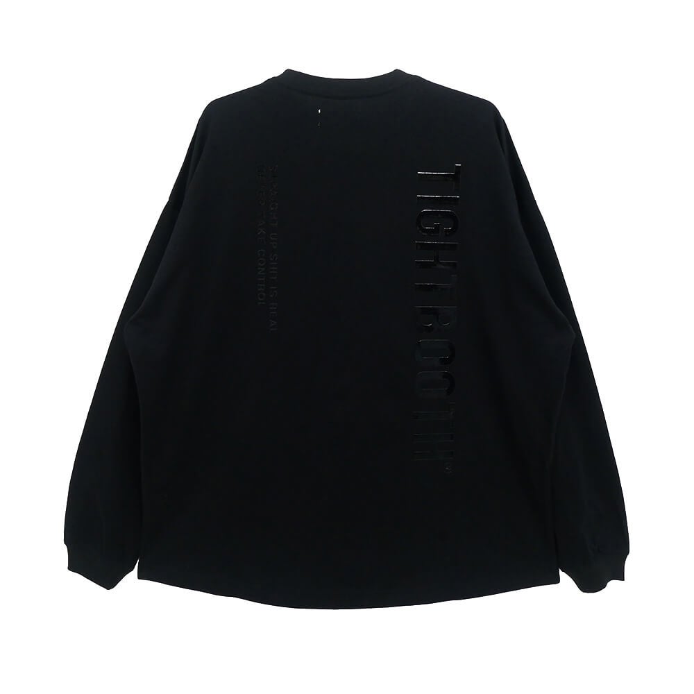  TIGHTBOOTH（TBPR） LONG SLEEVE タイトブース ロングスリーブTシャツ LABEL LOGO BLACK スケートボード スケボー 