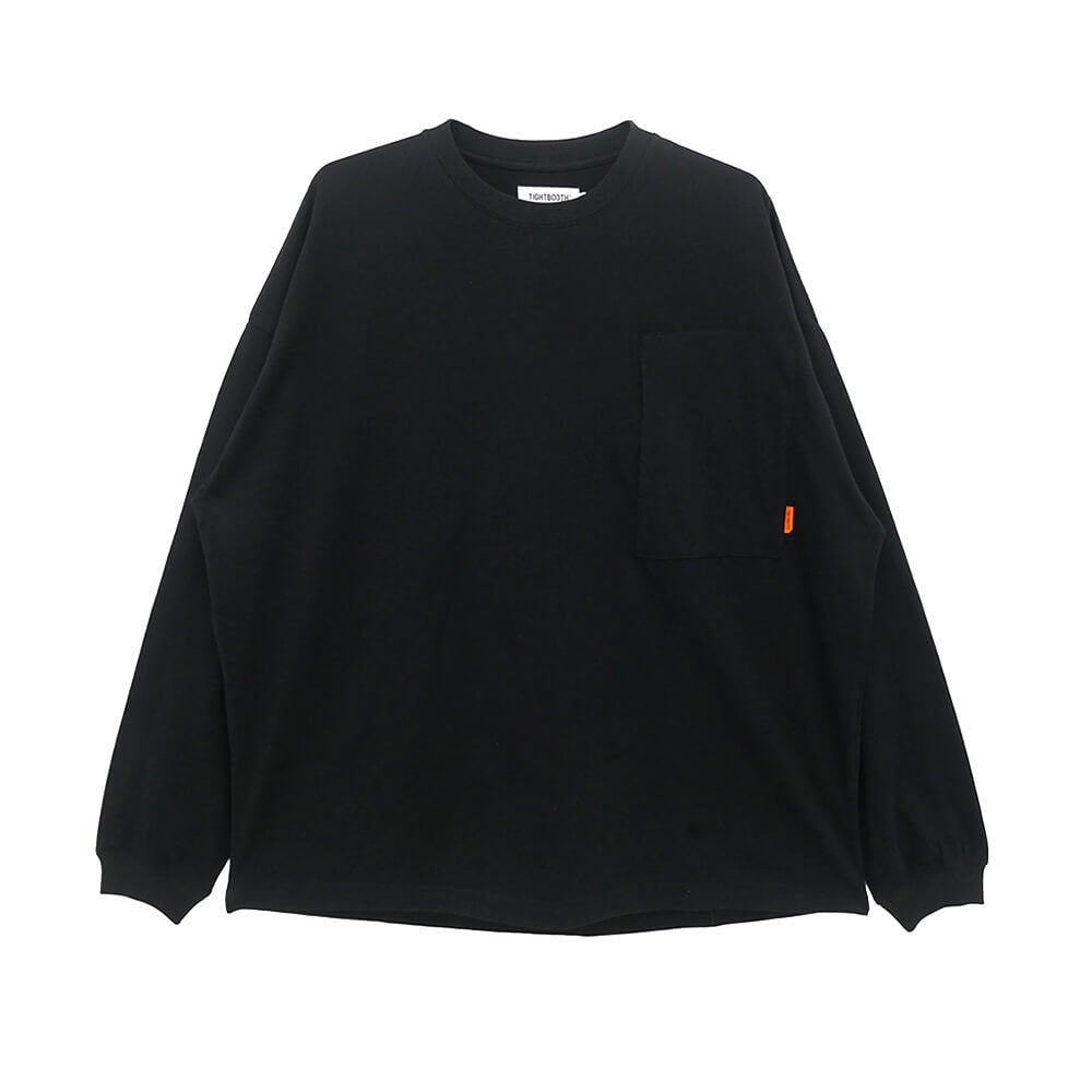  TIGHTBOOTH（TBPR） LONG SLEEVE タイトブース ロングスリーブTシャツ LABEL LOGO BLACK スケートボード スケボー 1