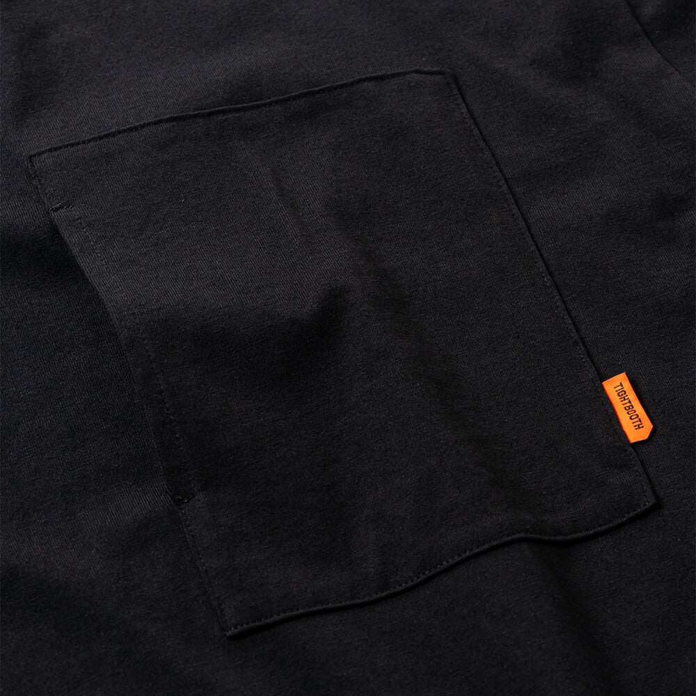  TIGHTBOOTH（TBPR） LONG SLEEVE タイトブース ロングスリーブTシャツ LABEL LOGO BLACK スケートボード スケボー 3