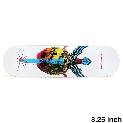 POWELL PERALTA DECK パウエルペラルタ デッキ TEAM SKULL & SWORD YELLOW FADE/WHITE 8.25 スケートボード スケボー 1