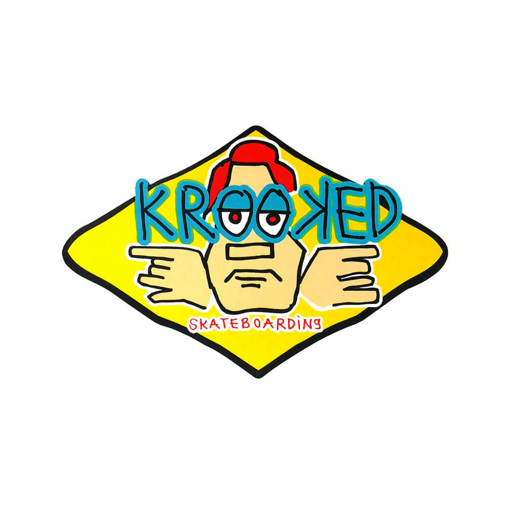 KROOKED STICKER クルキッド ステッカー DUDE YELLOW スケートボード スケボー