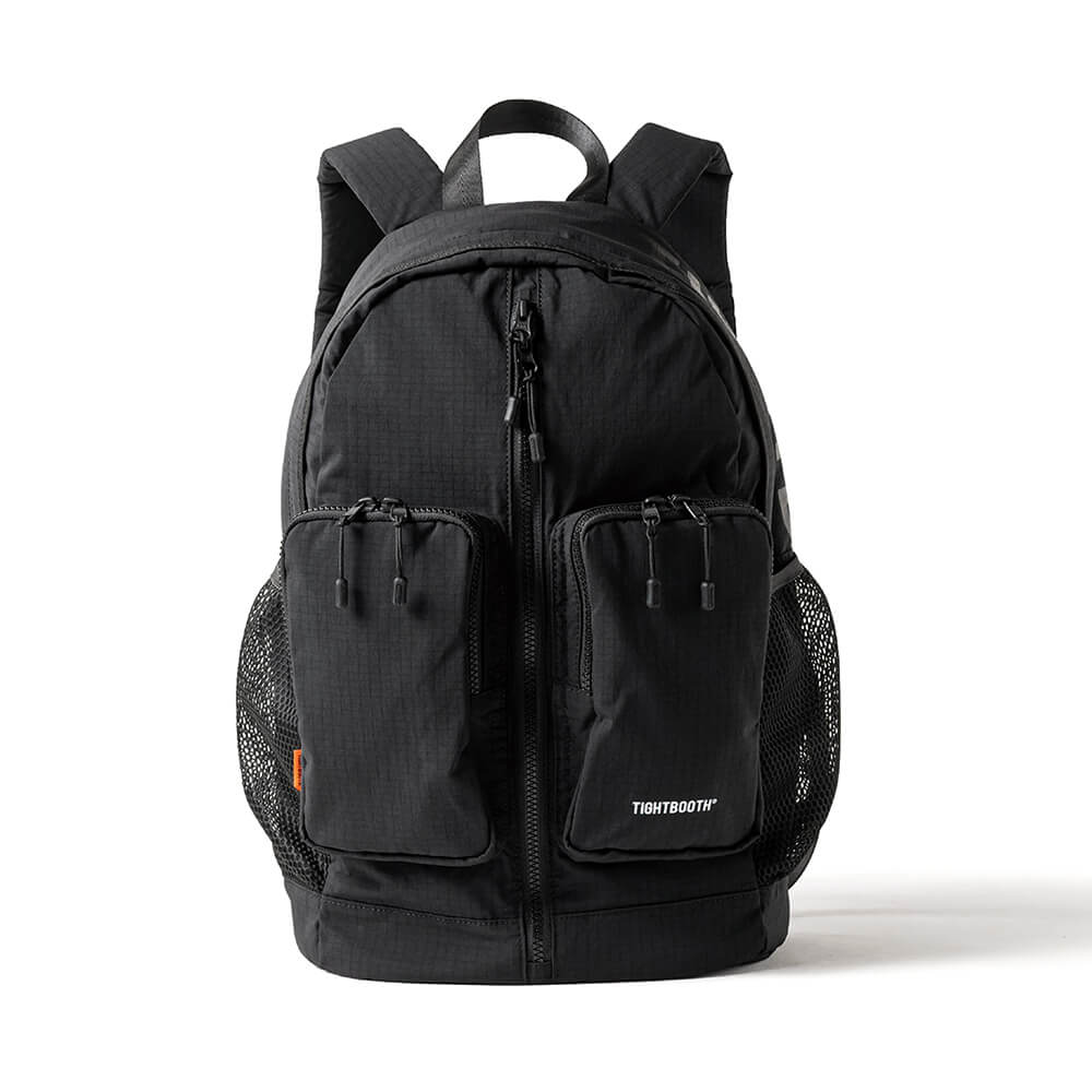 TIGHTBOOTH（TBPR）BACKPACK タイトブース バックパック リュック DOUBLE POCKET RIPSTOP BACKPACK BLACK スケートボード スケボー　1