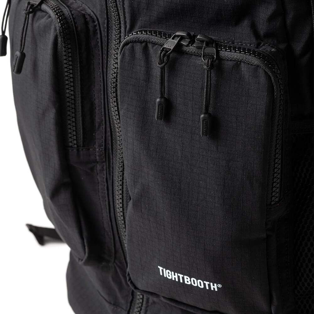 TIGHTBOOTH（TBPR）BACKPACK タイトブース バックパック リュック DOUBLE POCKET RIPSTOP BACKPACK BLACK スケートボード スケボー　10