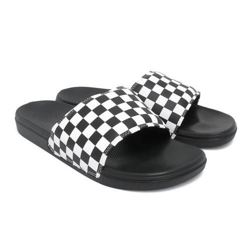 VANS SANDAL バンズ サンダル LA COSTA SLIDE-ON CHECKERBOARD WHITE/BLACK（US企画） スケートボード スケボー 1