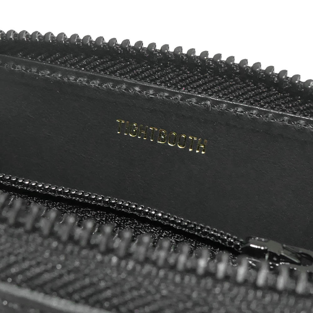 TIGHTBOOTH（TBPR）WALLET タイトブース サイフ LEATHER ZIP WALLET BLACK スケートボード スケボー　4