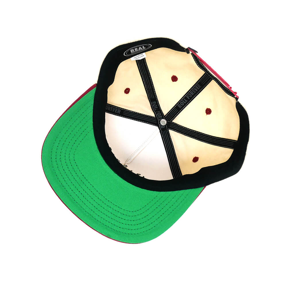 REAL CAP リアル キャップ PIER 7 SNAPBACK NATURAL/WINE スケート