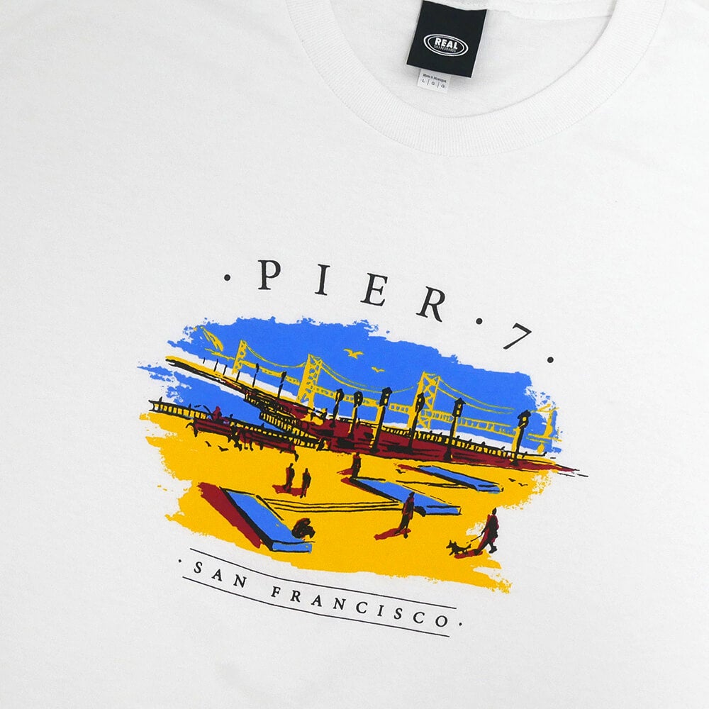 REAL T-SHIRT リアル Tシャツ PIER 7 WHITE スケートボード スケボー 1