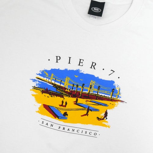 REAL T-SHIRT リアル Tシャツ PIER 7 WHITE スケートボード スケボー 1