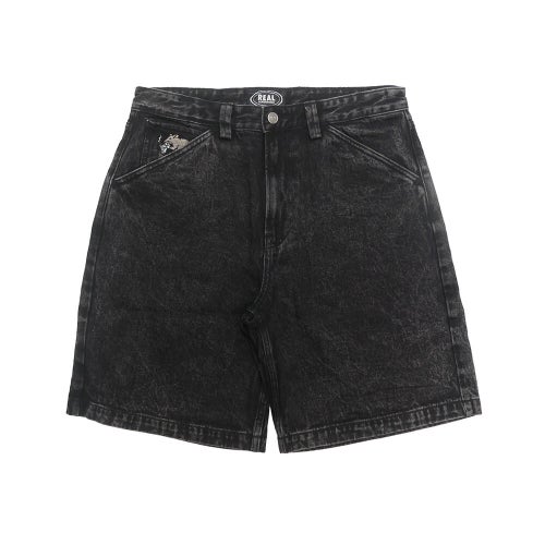 REAL SHORTS リアル ショーツ STREET CLEANER BLACK WASH スケートボード スケボー 
