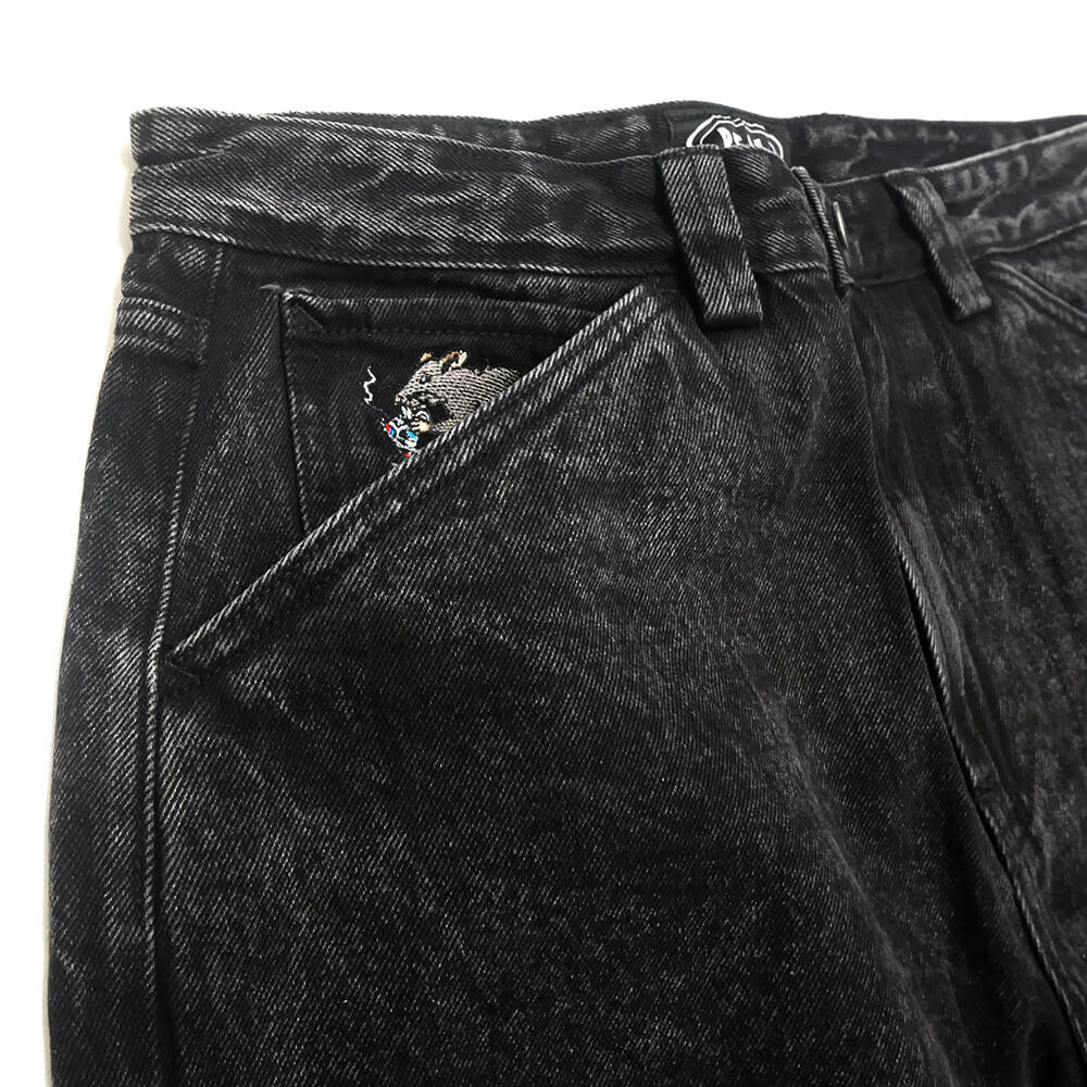 REAL SHORTS リアル ショーツ STREET CLEANER BLACK WASH スケートボード スケボー 1