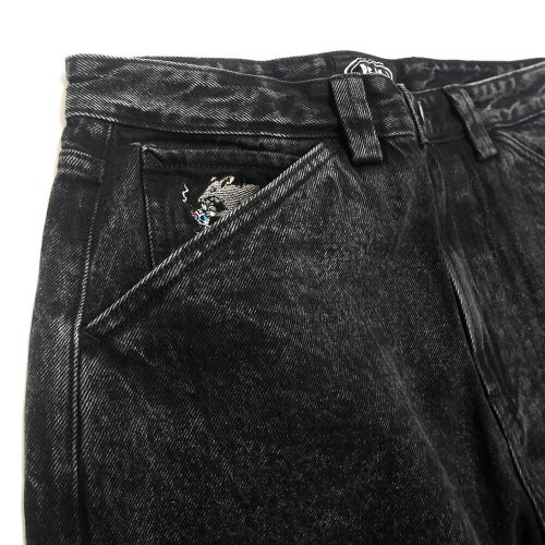 REAL SHORTS リアル ショーツ STREET CLEANER BLACK WASH スケートボード スケボー 1