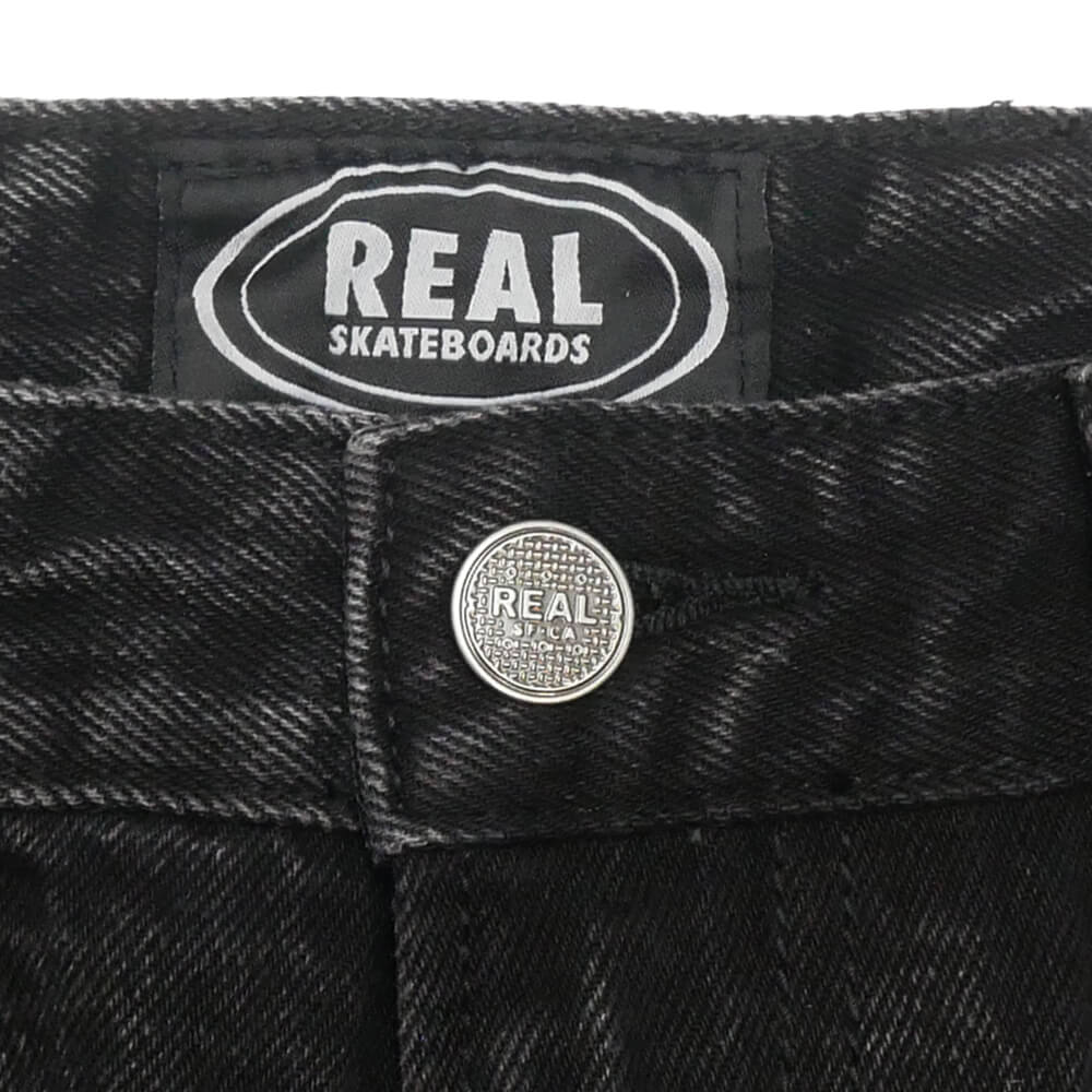 REAL SHORTS リアル ショーツ STREET CLEANER BLACK WASH スケートボード スケボー 2