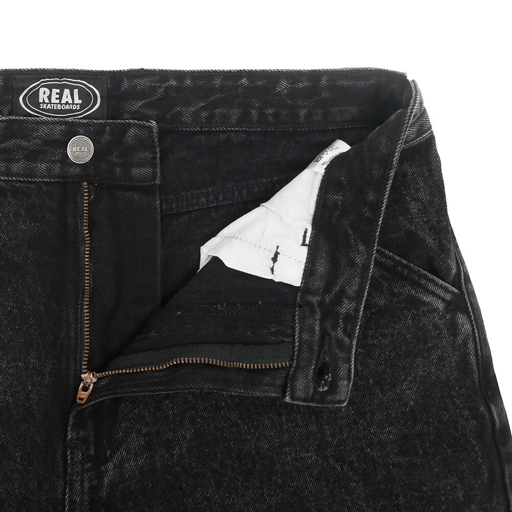 REAL SHORTS リアル ショーツ STREET CLEANER BLACK WASH スケートボード スケボー 3