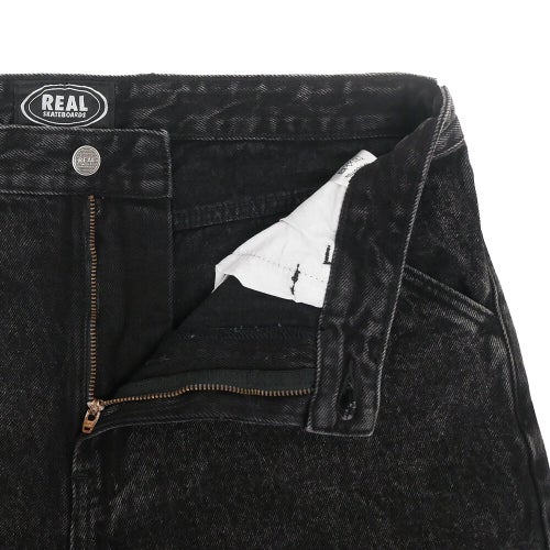REAL SHORTS リアル ショーツ STREET CLEANER BLACK WASH スケートボード スケボー 3