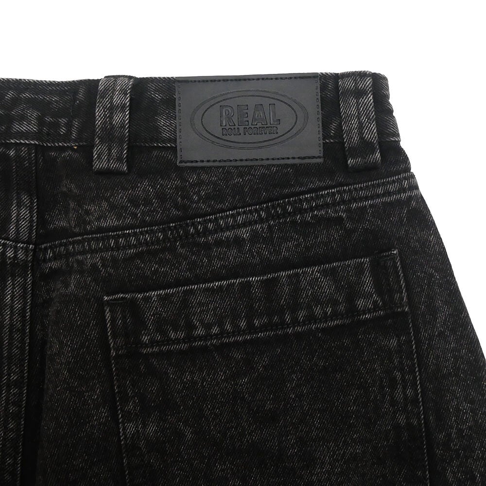 REAL SHORTS リアル ショーツ STREET CLEANER BLACK WASH スケートボード スケボー 4