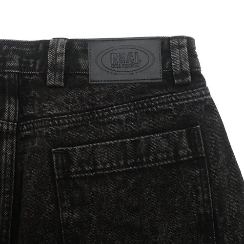 REAL SHORTS リアル ショーツ STREET CLEANER BLACK WASH スケートボード スケボー 4