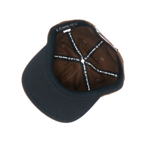 KROOKED CAP クルキッド キャップ SWEATPANTS REDUX SNAPBACK BROWN スケートボード スケボー 3