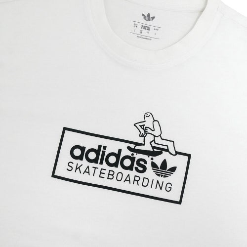 ADIDAS SKATEBOARDING T-SHIRT アディダススケートボーディング Tシャツ MARK GONZALES LOGO WHITE スケートボード スケボー 