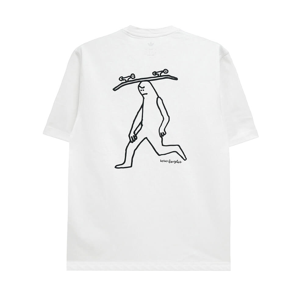 ADIDAS SKATEBOARDING T-SHIRT アディダススケートボーディング Tシャツ MARK GONZALES SPOT WHITE スケートボード スケボー 
