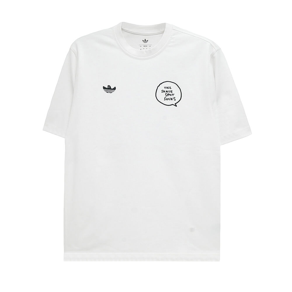 ADIDAS SKATEBOARDING T-SHIRT アディダススケートボーディング Tシャツ MARK GONZALES SPOT WHITE スケートボード スケボー 1