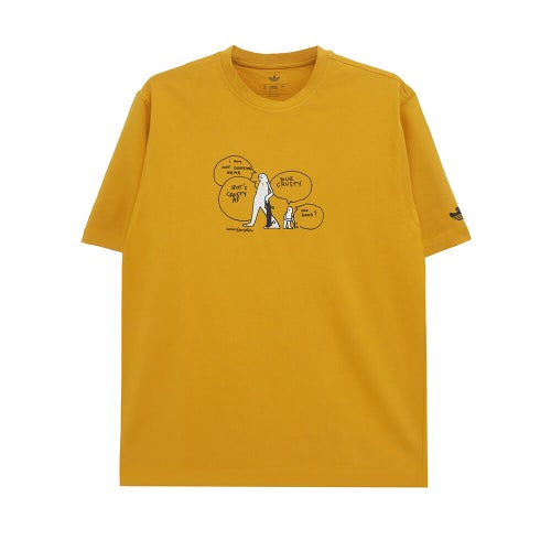 ADIDAS SKATEBOARDING T-SHIRT アディダススケートボーディング Tシャツ MARK GONZALES CRUSTY PRELOVED YELLOW スケートボード スケボー 