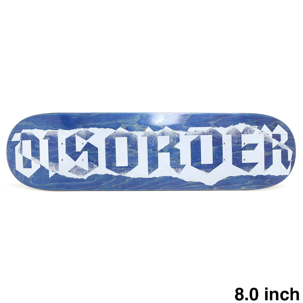 DISORDER DECK ディスオーダー デッキ TEAM RIPPED BLUE STAIN 8.0 スケートボード スケボー 1