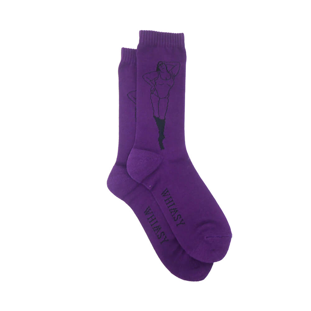 WHIMSY SOCKS ウィムジー ソックス 靴下 KHEIRA PURPLE スケートボード スケボー 3