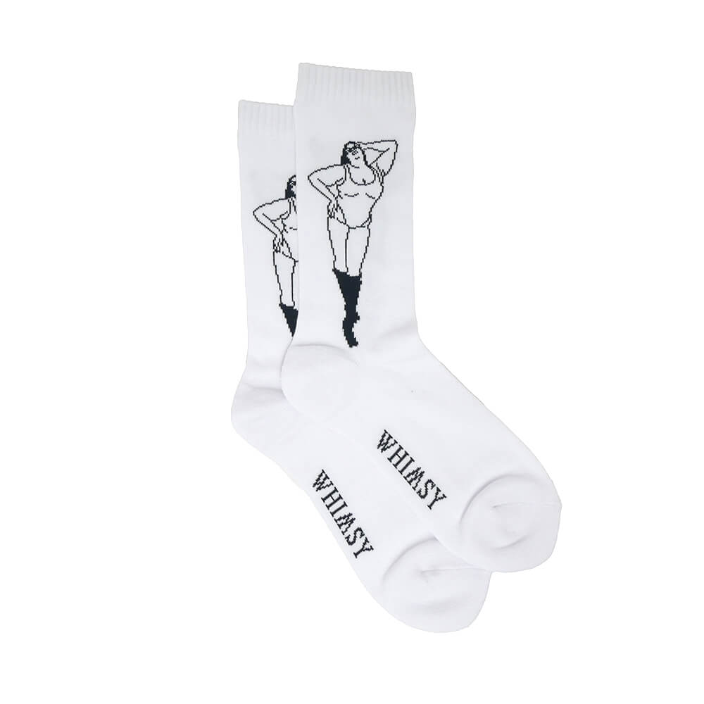 WHIMSY SOCKS ウィムジー ソックス 靴下 KHEIRA WHITE スケートボード スケボー 3