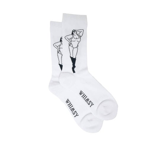 WHIMSY SOCKS ウィムジー ソックス 靴下 KHEIRA WHITE スケートボード スケボー 3