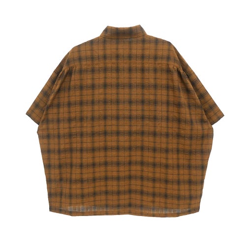 TIGHTBOOTH（TBPR） SHORT SLEEVE SHIRTS タイトブース 半袖シャツ PLAID BROWN スケートボード スケボー 5