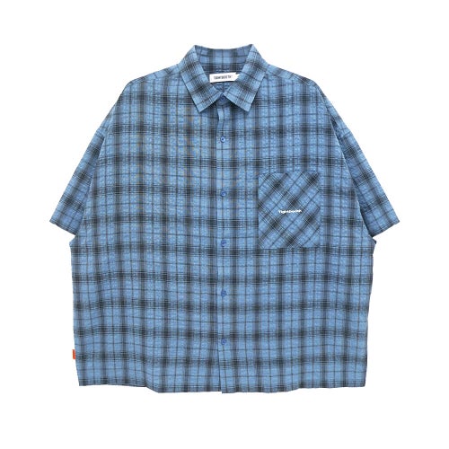 TIGHTBOOTH（TBPR） SHORT SLEEVE SHIRTS タイトブース 半袖シャツ PLAID SAX スケートボード スケボー 