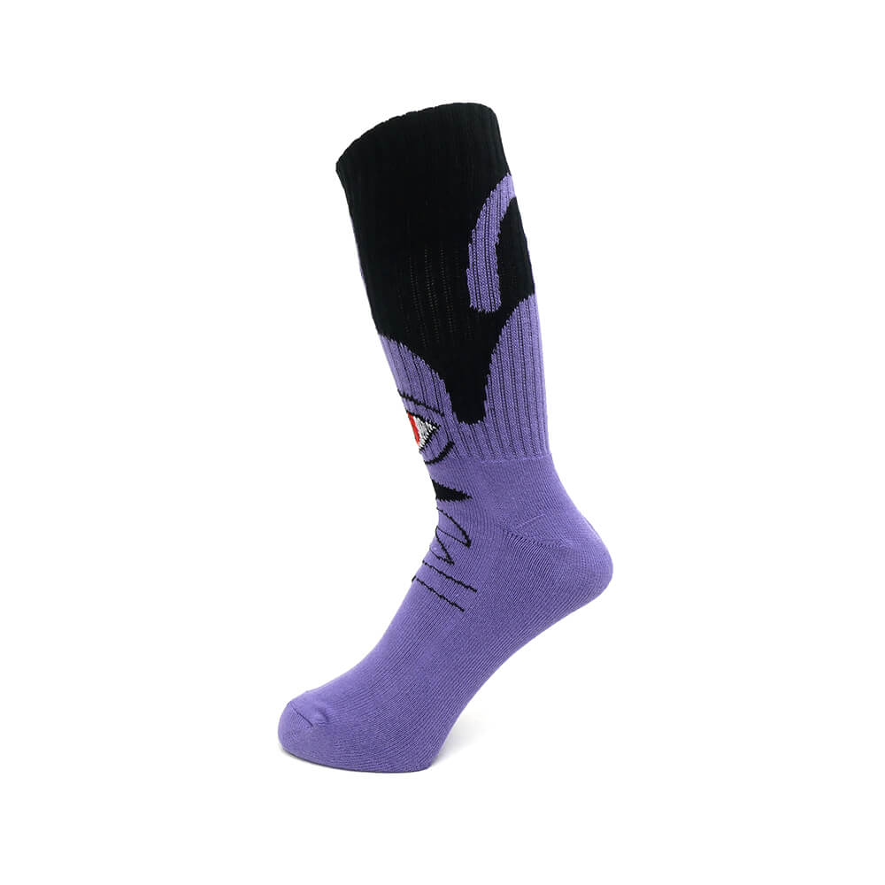 TOY MACHINE SOCKS トイマシーン ソックス 靴下 SECT HUG PURPLE/BLACK スケートボード スケボー 1