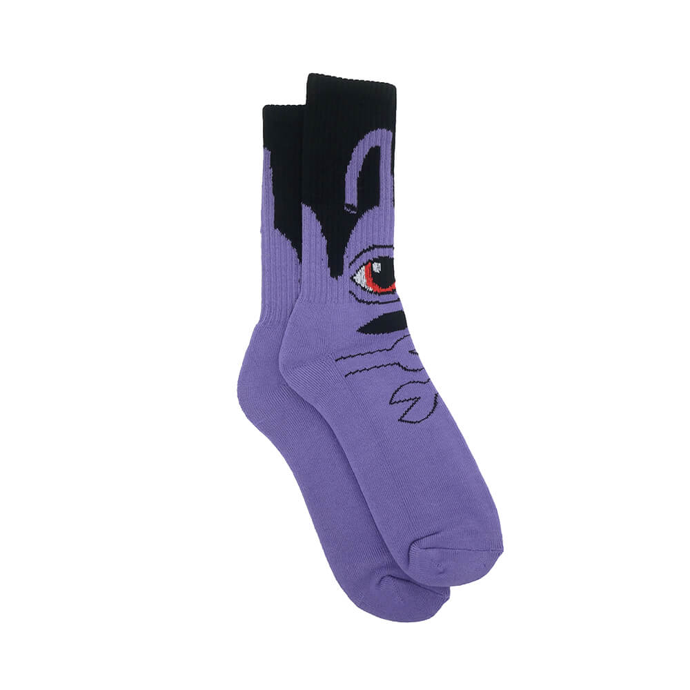 TOY MACHINE SOCKS トイマシーン ソックス 靴下 SECT HUG PURPLE/BLACK スケートボード スケボー 3
