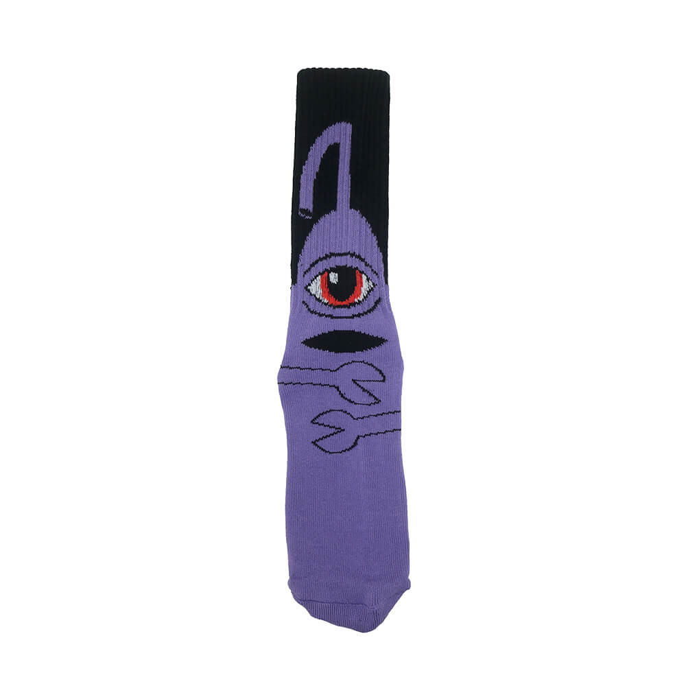 TOY MACHINE SOCKS トイマシーン ソックス 靴下 SECT HUG PURPLE/BLACK スケートボード スケボー 4